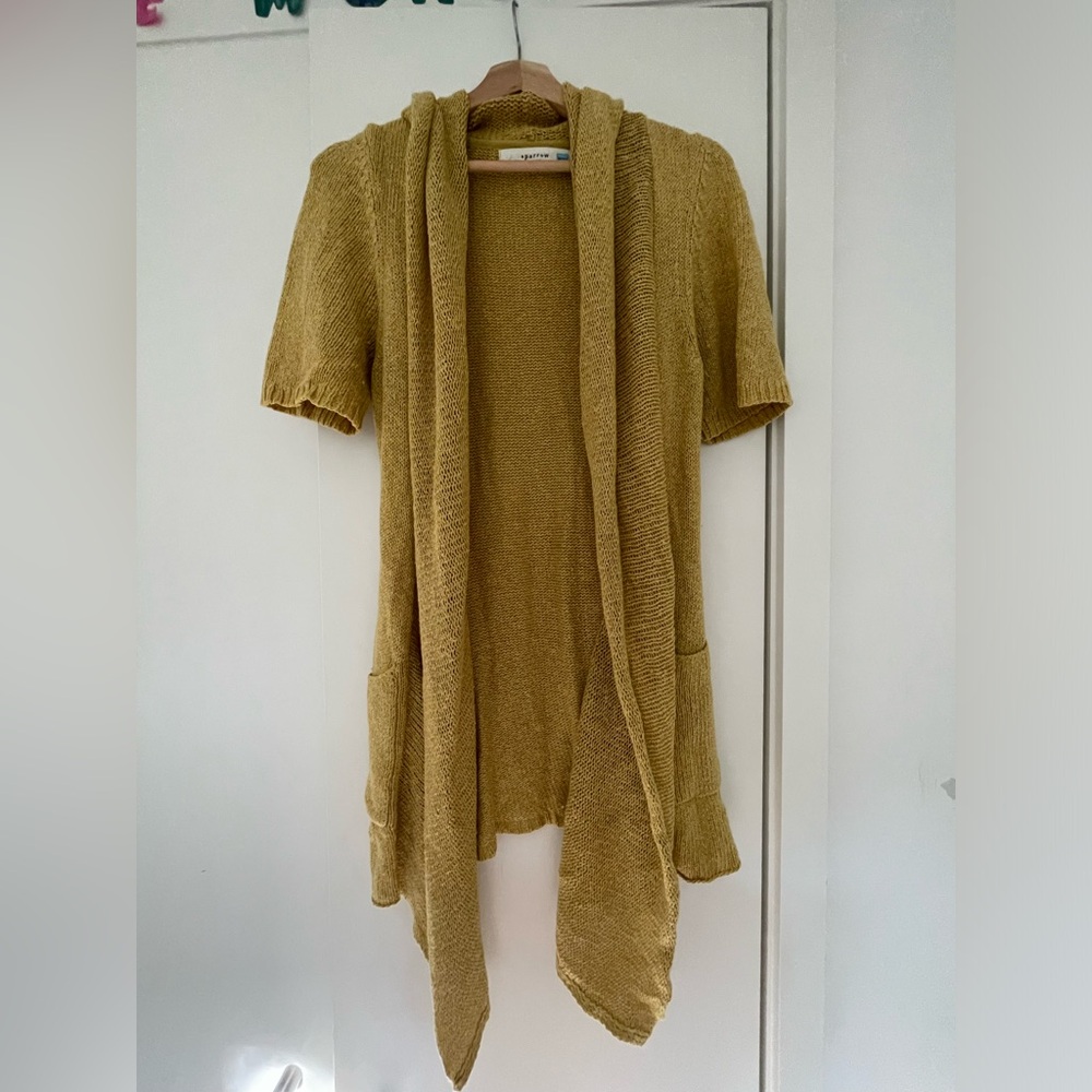Sparrow for Anthropologie. Golden yellow knit cardigan